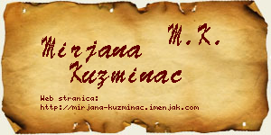 Mirjana Kuzminac vizit kartica